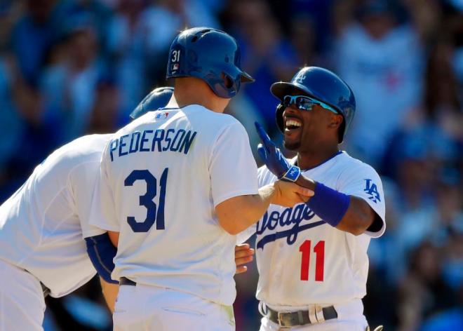 Jimmy Rollins, Joc Pederson, Andre Ethier